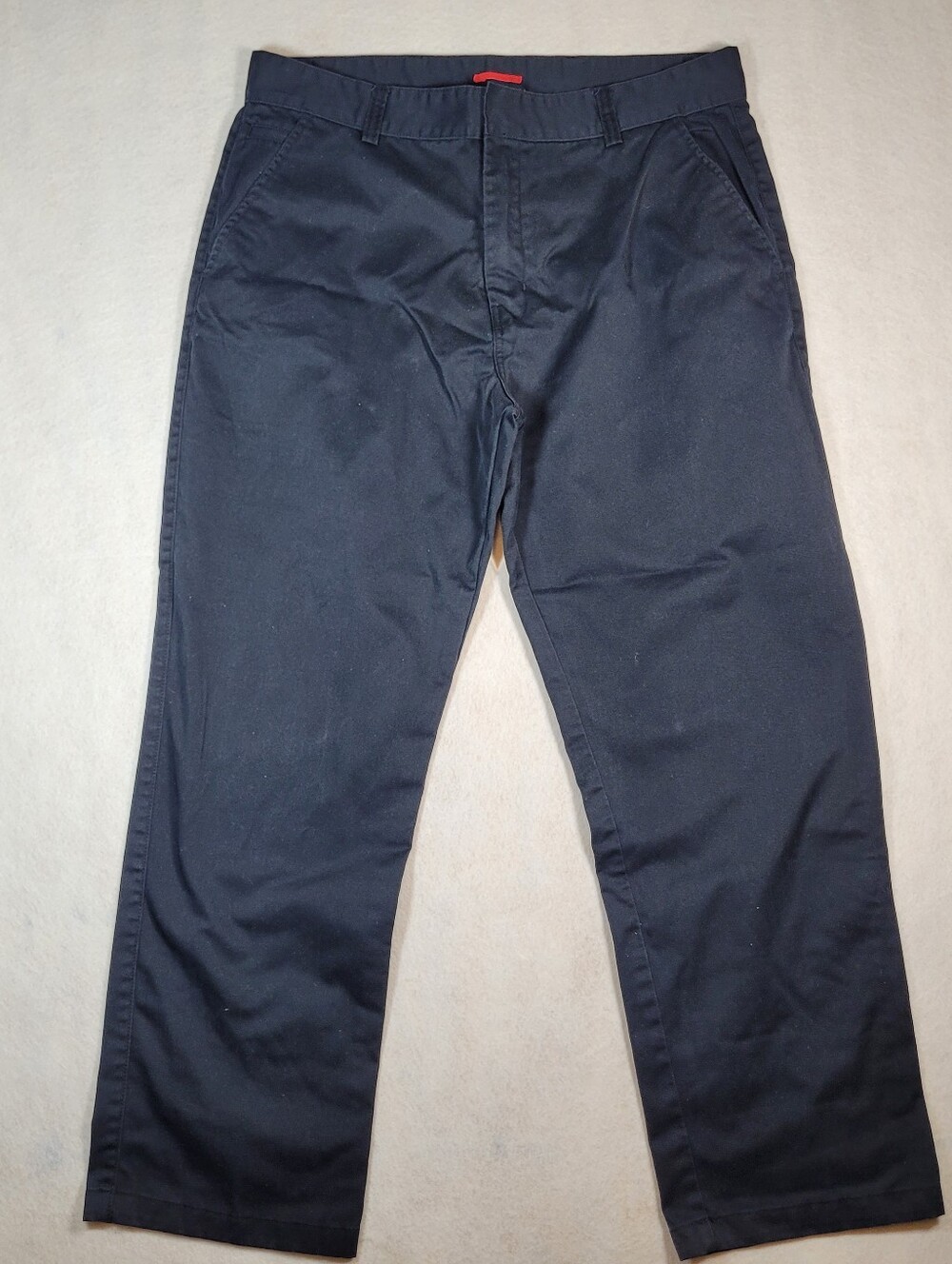 Tesla Work Uniform Mens Pants Sz 42x34 Black Flat Front Straight